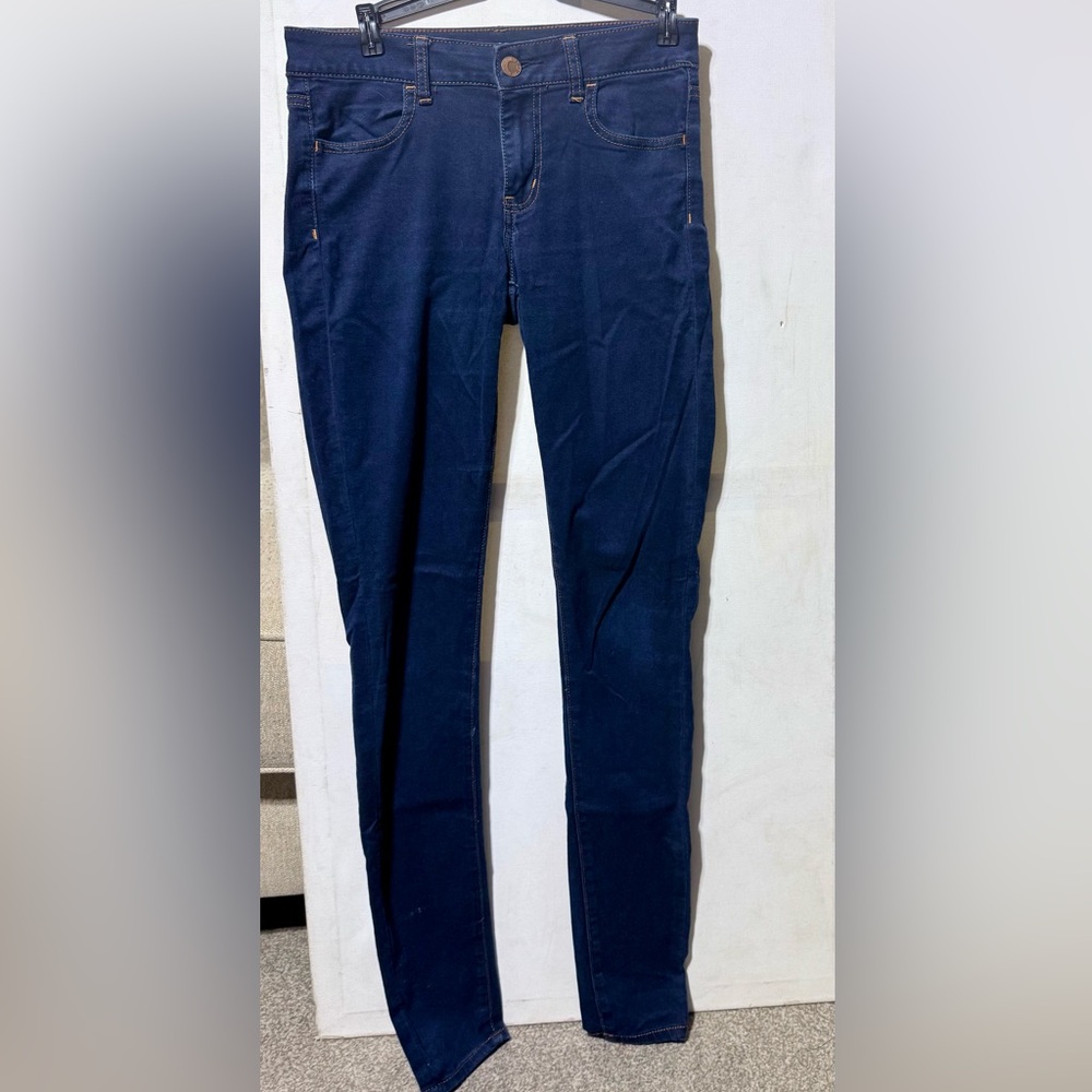 American Eagle Outfitters High Rise Jeans - Size-4 XL Dark Blue